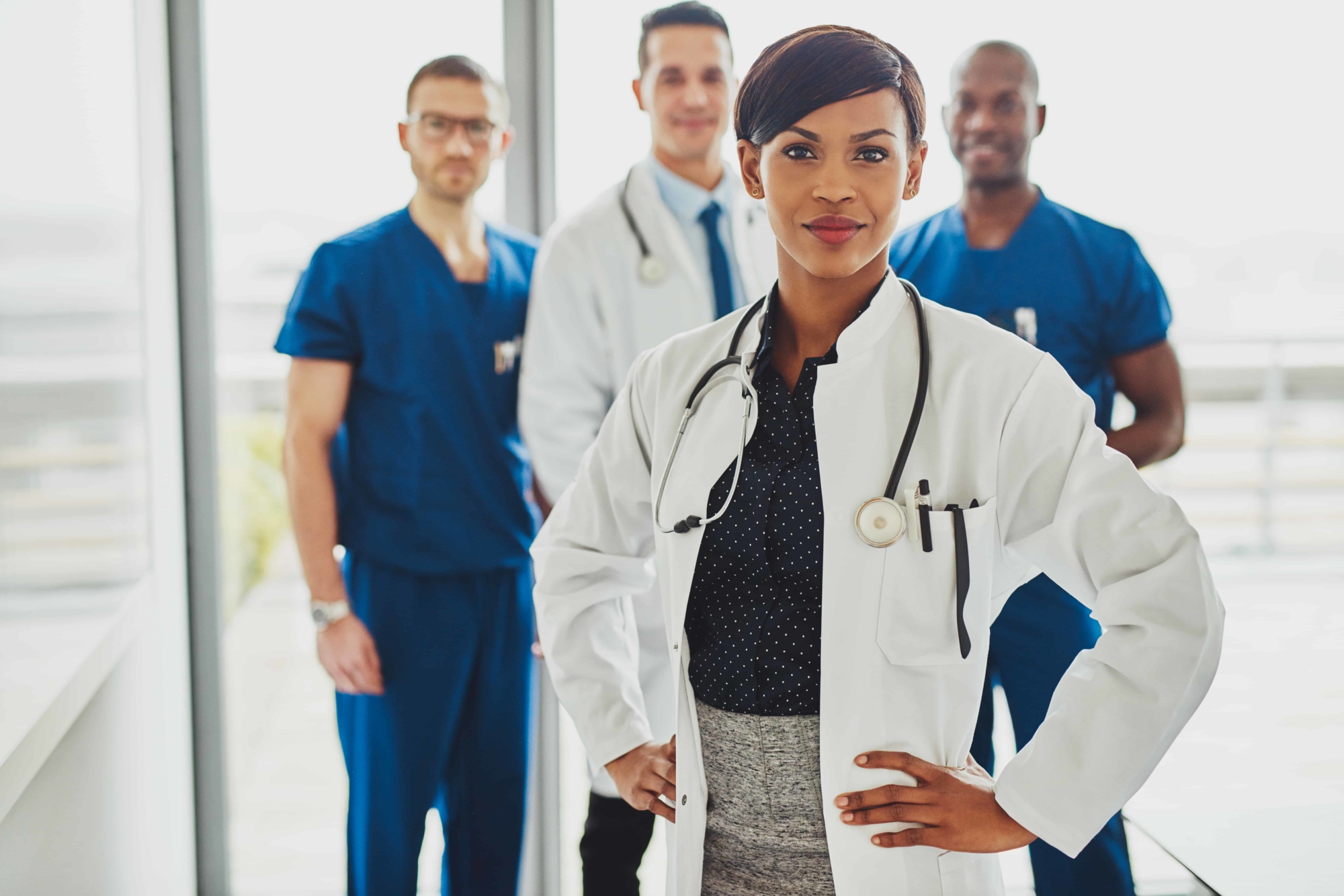 A physician and her care team